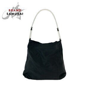 Prada Tessuto bag triangular logo plate black clear nylon handles one shoulder